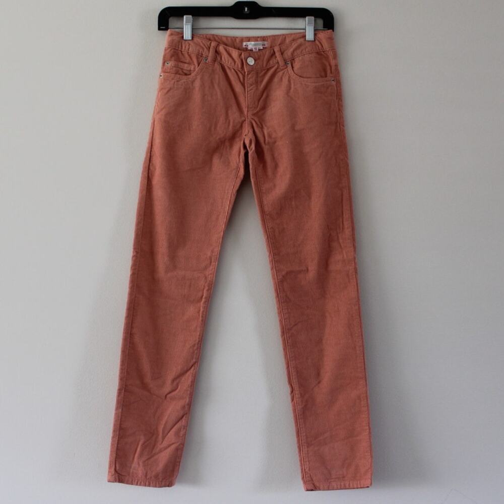 NWT Bonpoint Sienna Style Corduroy Pants Slim Straight‎ Cookie Orange Pink 12